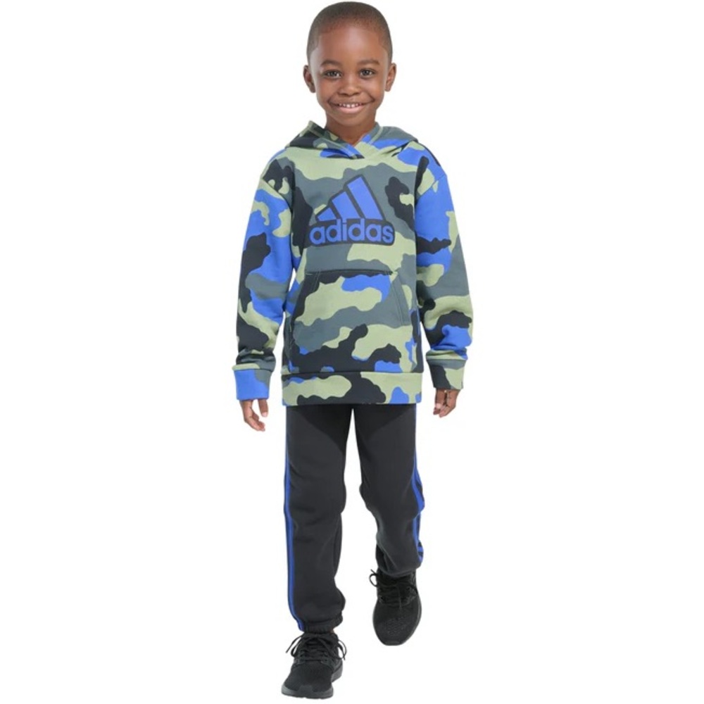 Adidas Kids' Print Fleece Hoodie & Joggers Set